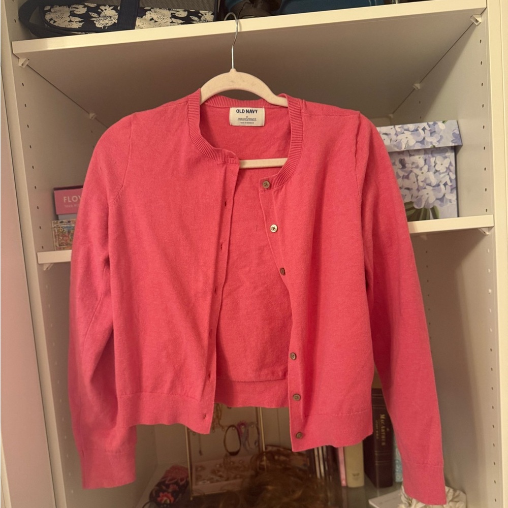 Old Navy Coral Button-Up Cardigan